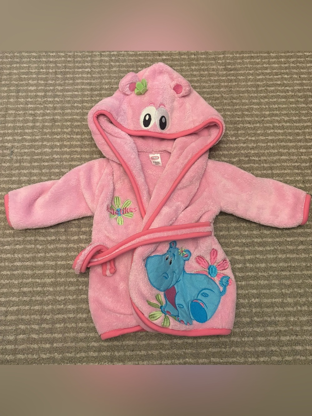 Y2K Little Tikes Pink Hippo Bath Robe